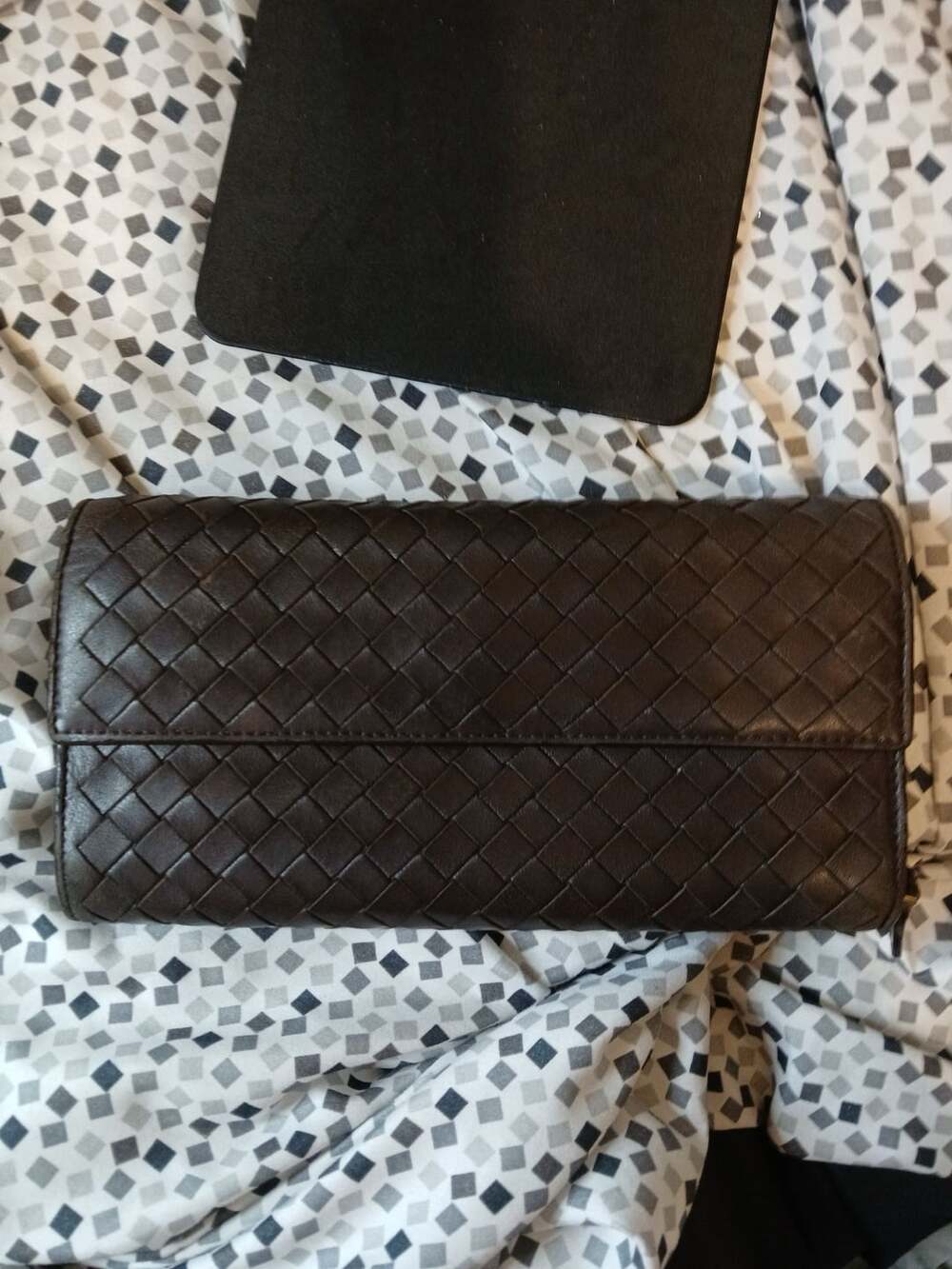 BOTTEGA VENETA Intrecciato Woven Leather Continental Vintage Wallet